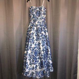 Blue & white prom dress